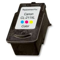 Remanufactured Canon CL-211XL ink cartridge, high yield, color
